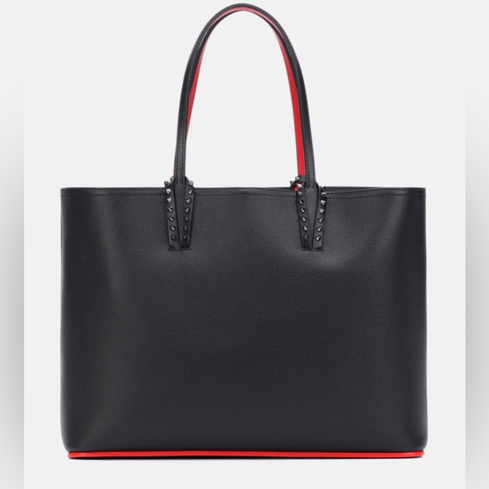 CHRISTIAN LOUBOUTIN Cabata Calfskin Leather Tote With Removable Pouch - Picture 8 of 16